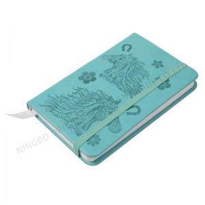 EMBOSSED UNICORN ELASTIC BAND PU NOTEBOOK