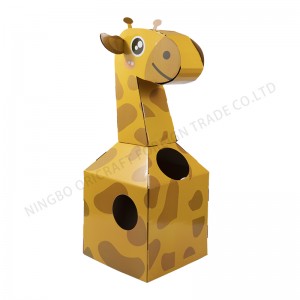 DIY GIRAFFE CARDBOARD CARTON IN DOOR PLAYHOUSE(CAN BE WORN)