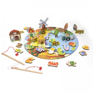 DESCRIPTION:DIY WOODEN PUZZLE 3D MARINE FISHING