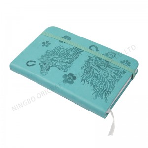 EMBOSSED UNICORN ELASTIC BAND PU NOTEBOOK