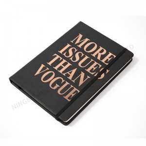 HOTSTAMPING ELASTIC BAND PU NOTEBOOK