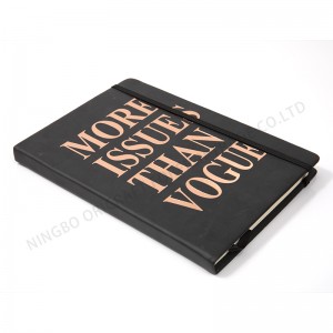 HOTSTAMPING ELASTIC BAND PU NOTEBOOK